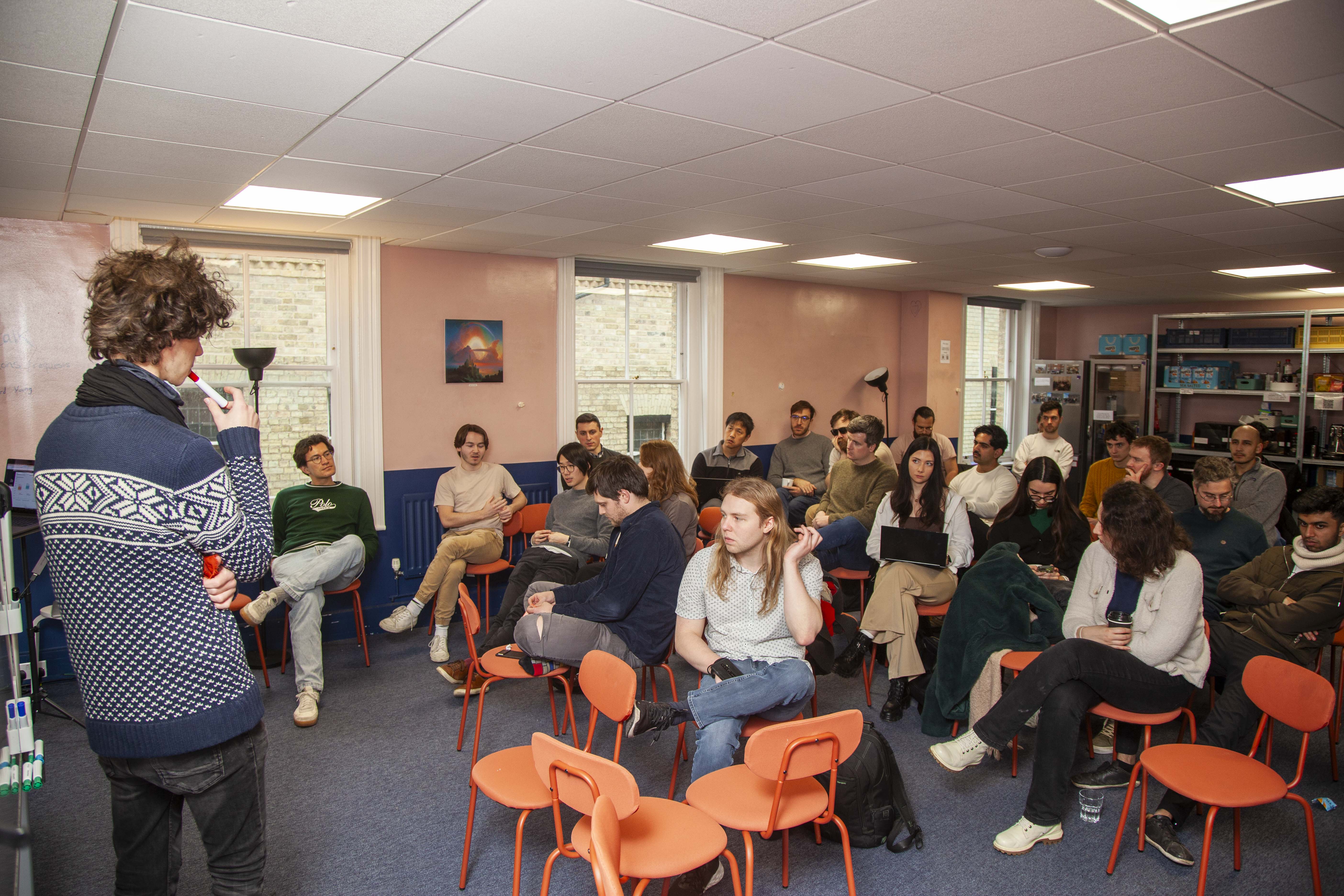 Audience attending a Cambridge AI Safety Hub session
